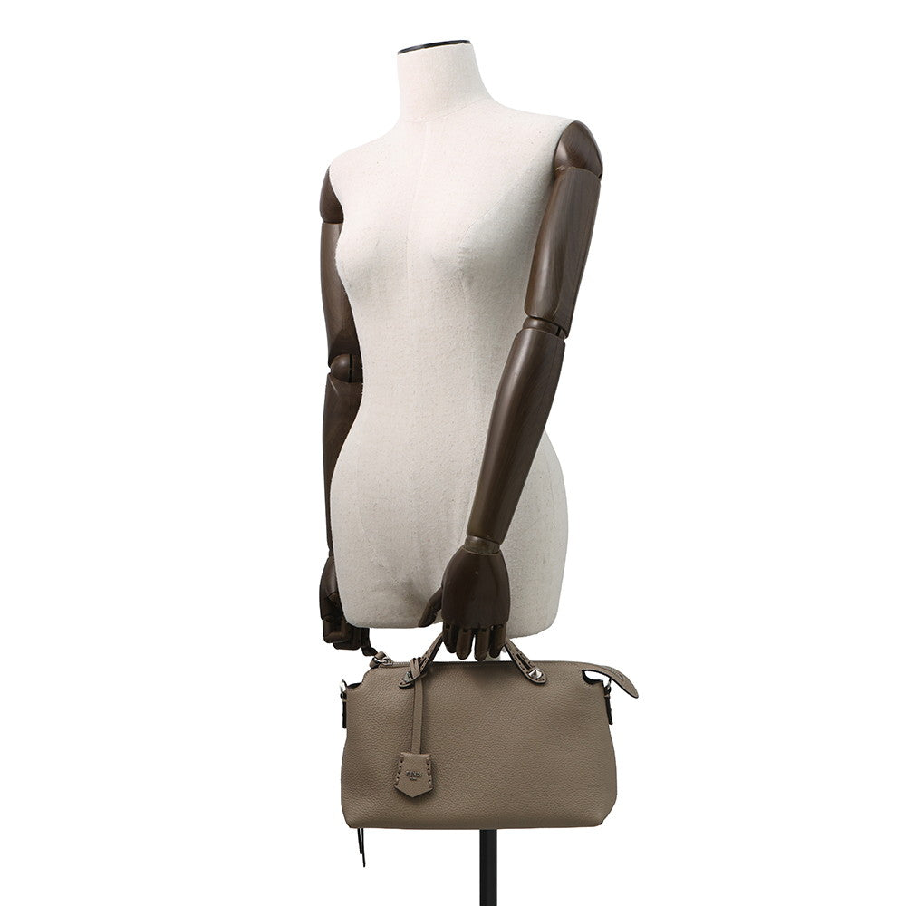 FENDI By the Way Selleria Greige8BL155 Calf Leather Size Medium