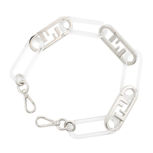 FENDI Strap You Handle Oarlock Silver/Transparent Metal Plastic