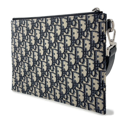 Dior Oblique Canvas Black Clutch