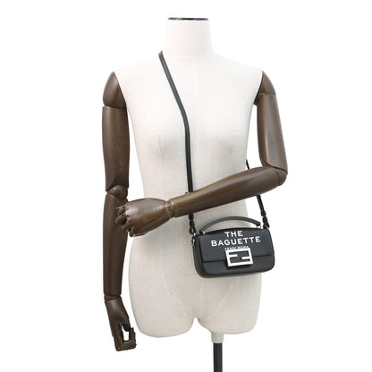 FENDI Marc Jacobs collaboration baguette phone pouch Black/White7AS142 Leather