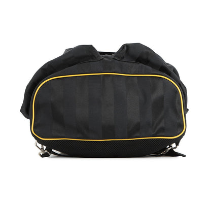 FENDI Strike Pecan Backpack Black/Yellow7VZ056 Nylon Leather Size Large