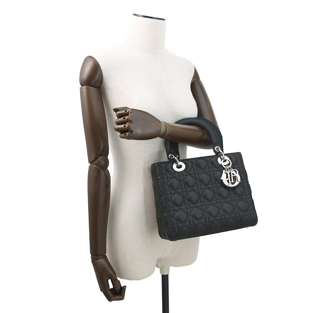 Dior Lady Dior Cannage Black Handbag Style 9