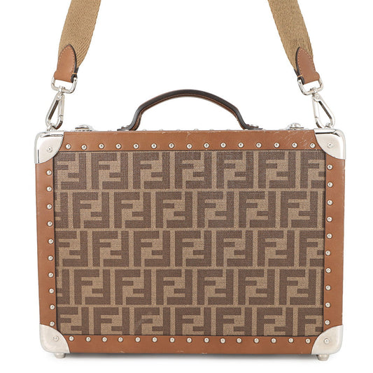 FENDI Trunk case Brown7VV134 PVC Leather