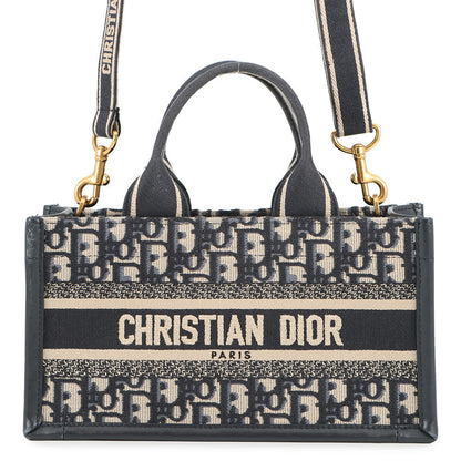 Dior Book Tote Canvas Navy Tote Bag