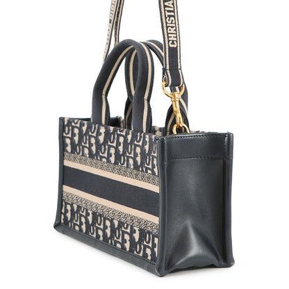 Dior Book Tote Canvas Navy Tote Bag