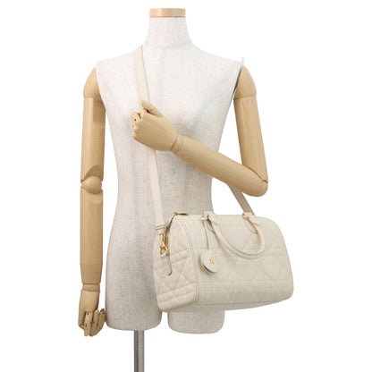 Dior Groove 25 Macrocannage 2-Way Bag Ivorym1365Ubol Calf Leather Size Medium