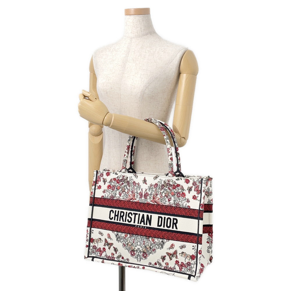 Dior Book Tote Canvas White Tote Bag Style 4