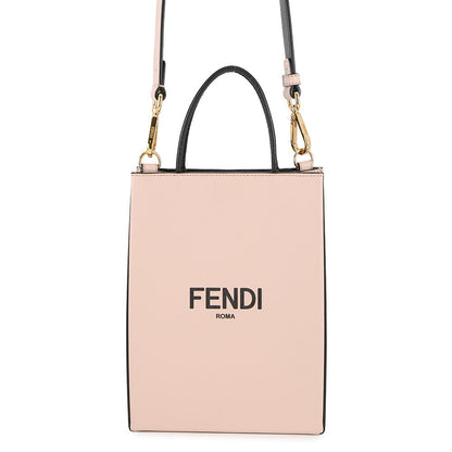 FENDI Shopping bag 2WAY Pink8BH382 Leather Size Small