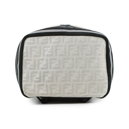 FENDI Logo Backpack Ivory/Black7VA466 Nylon Mesh