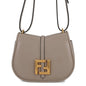 FENDI C'mon Shoulder Bag Greige8BS082 Leather Size Small