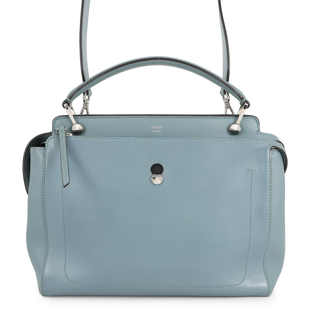 FENDI dot com 2WAY Handbag Blue8BN293 Leather