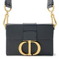 Dior 30 Montaigne Montaigne Shoulder Bag Black Leather