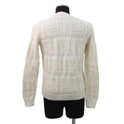 FENDI FF pullover sweater Size 46 WhiteFZX091 Cotton72% Linen26% Nylon2%