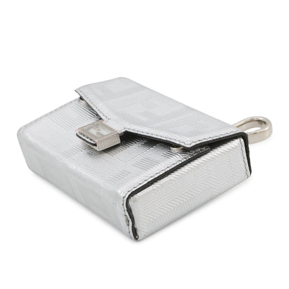 FENDI Nano Bucket Bag Charm Silver/Black7AS206 Leather