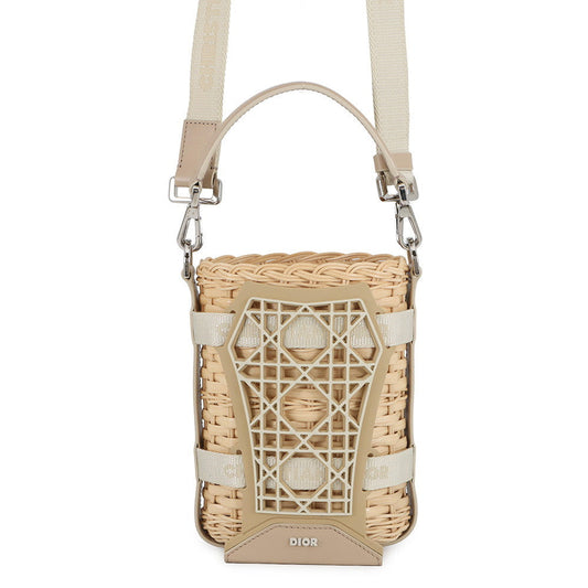 Dior Sahara 2-Way Bucket Bag Beige2Eskh376Bas Raffia Leather Rubber