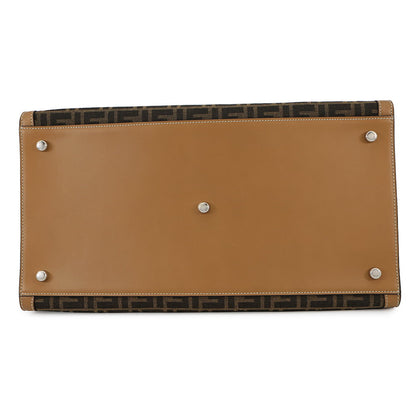 FENDI Peekaboo I See You Zucca Forty 8 Camel/Brown7VA566 Leather Canvas