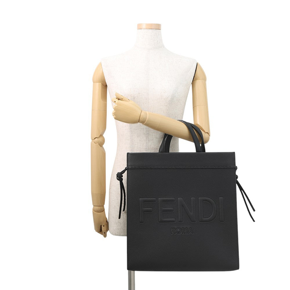 FENDI go to shopper Black7VA583 Leather Size Medium
