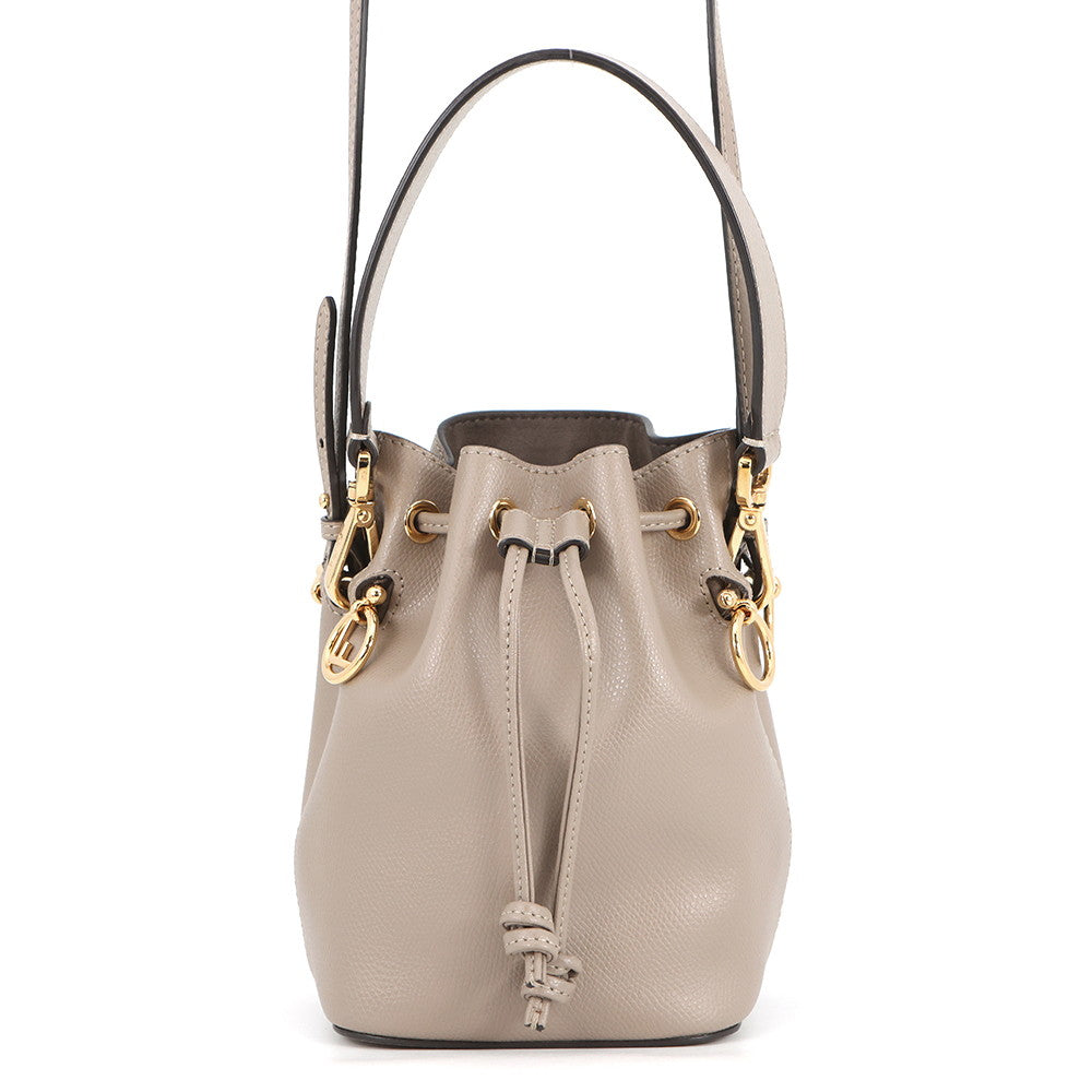 FENDI Montresor 2WAY Bag Beige8BS010 Leather Size Mini