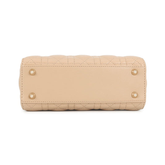 Dior My Abcdior Lady Dior Bag 2Way Sand Beigem0538Onge Lambskin Size Small