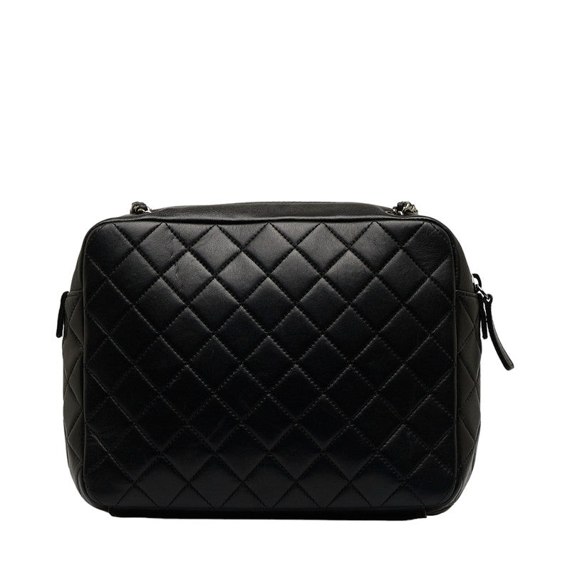 CHANEL Crossbody Bag in Lambskin Gun Metal Black Ladies