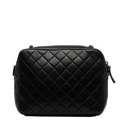 CHANEL Crossbody Bag in Lambskin Gun Metal Black Ladies