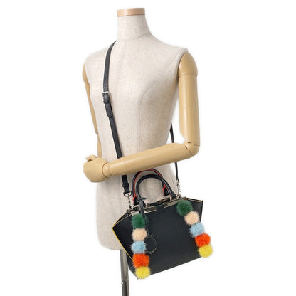 FENDI Petit Trois Jules Black8BH333 Leather