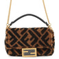 FENDI Mini Bucket Brown/Black8BS017 Mouton Leather