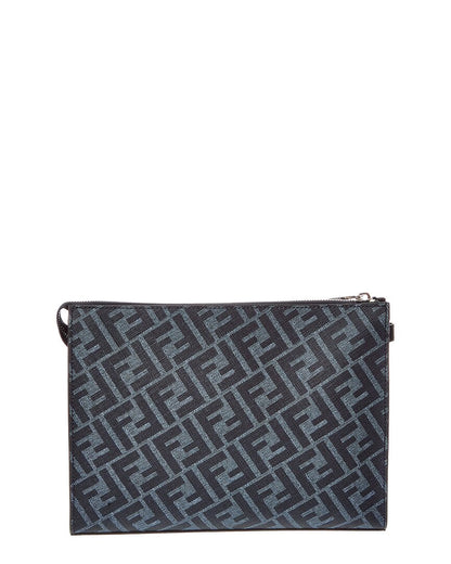 Fendi Ff Leather Pouch