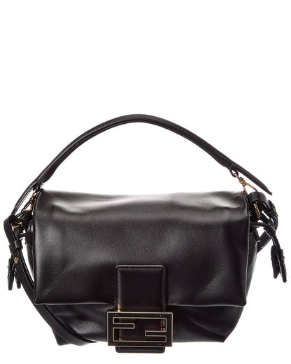 Fendi Mamma Baguette Small Leather Shoulder Bag