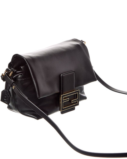Fendi Mamma Baguette Small Leather Shoulder Bag