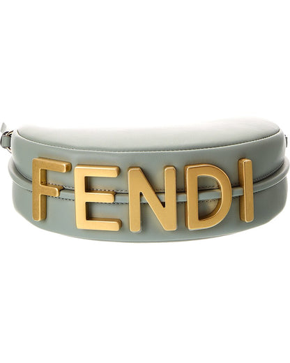Fendi Fendigraphy Mini Leather Hobo Bag