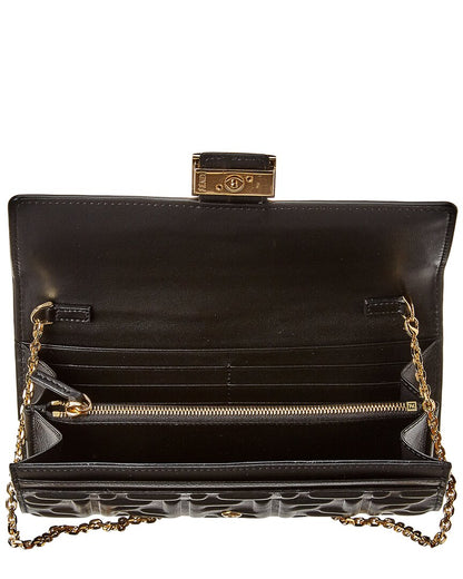 Fendi Baguette Leather Wallet On Chain