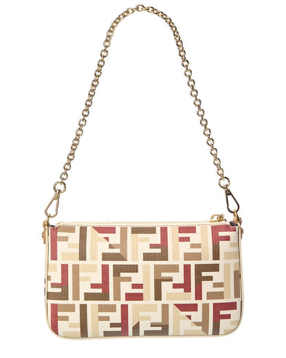 Fendi Baguette Ff Jacquard Pouch