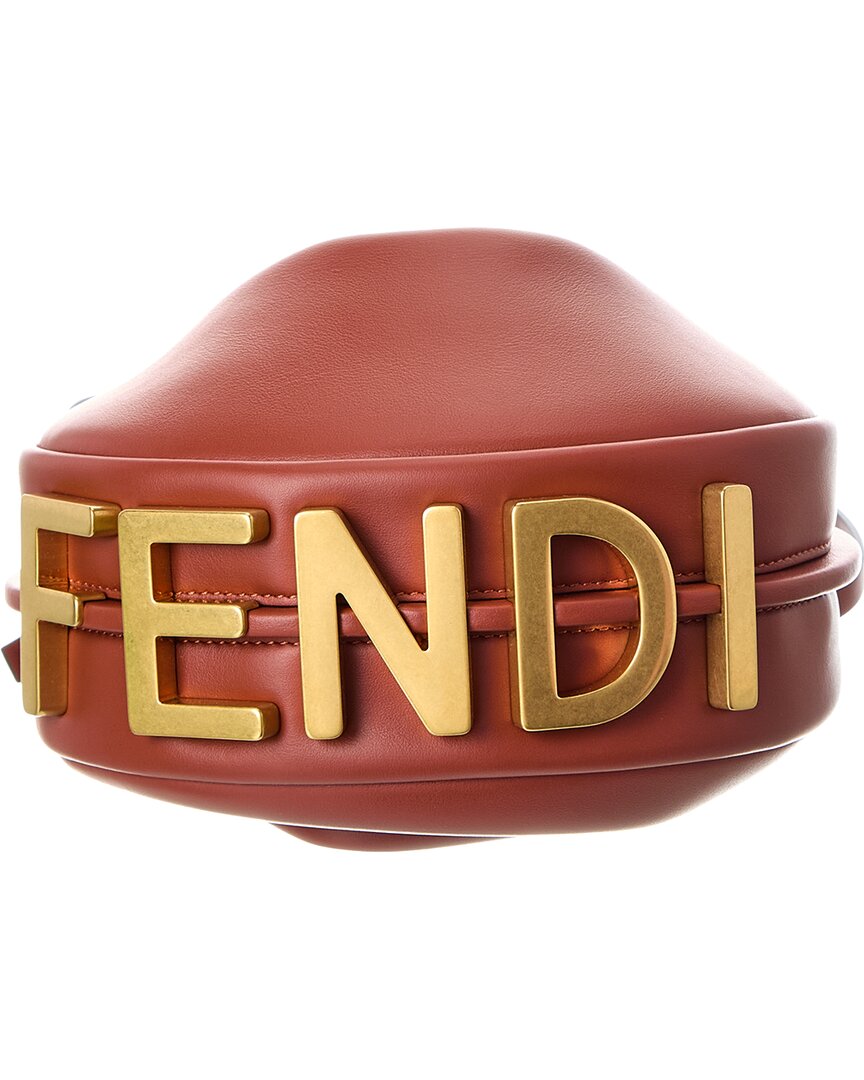 Fendi Fendigraphy Mini Leather Hobo Bag