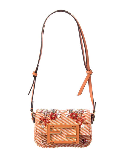 Fendi Baguette Nano Denim Charm