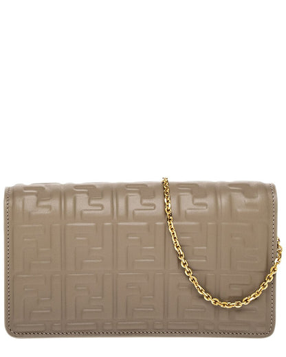 Fendi Baguette Leather Wallet On Chain