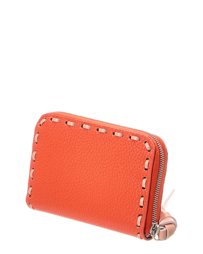 Fendi Peekaboo Mini Leather Coin Purse