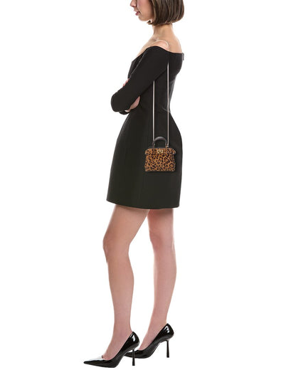 Fendi Nano Peekaboo Haircalf & Leather Clutch