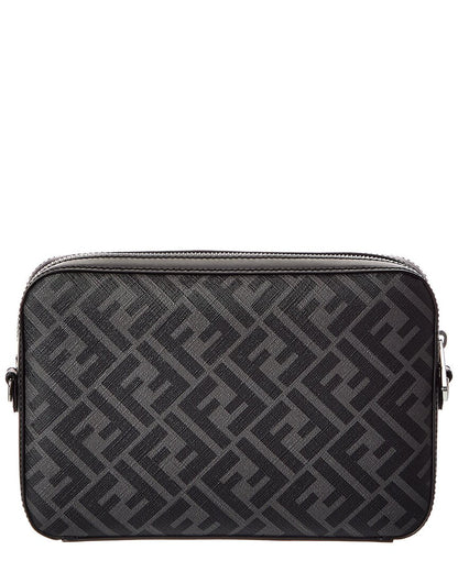 Fendi Diagonal Ff Leather Camera Bag