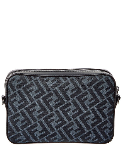 Fendi Diagonal Ff Leather Camera Bag