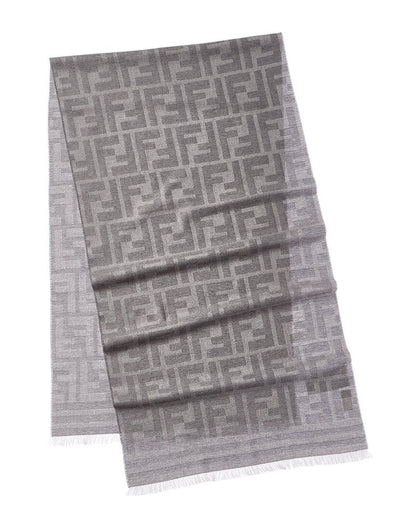 Fendi Ff Logo Wool Scarf