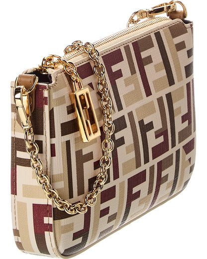 Fendi Baguette Ff Jacquard Pouch