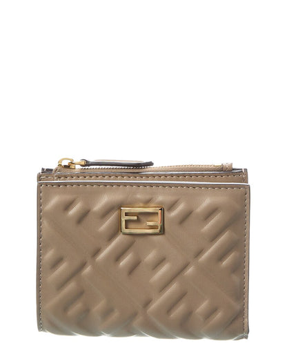 Fendi Slim Baguette Ff Leather Wallet
