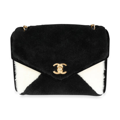 Chanel Flap Small Black White Shoulder Bag