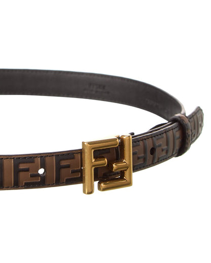 Fendi Ff Buckle Leather Belt