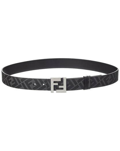 Fendi Ff Logo Reversible Leather Belt