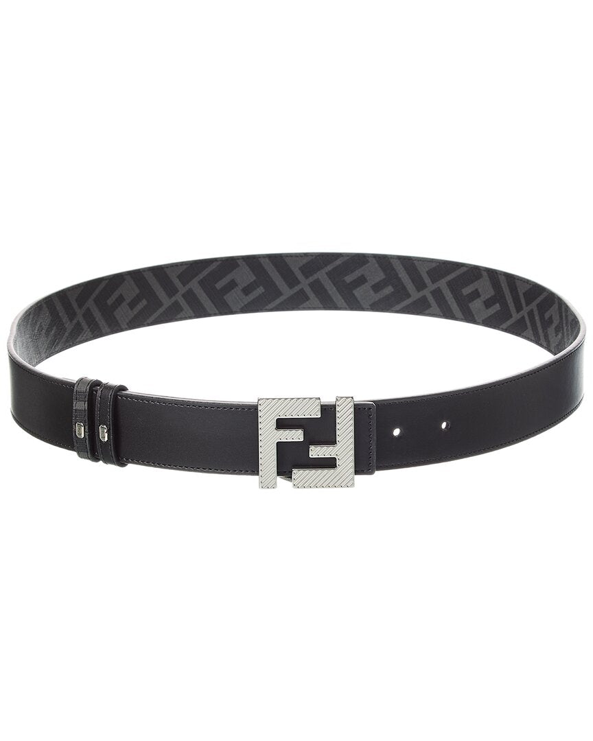Fendi Ff Logo Reversible Leather Belt