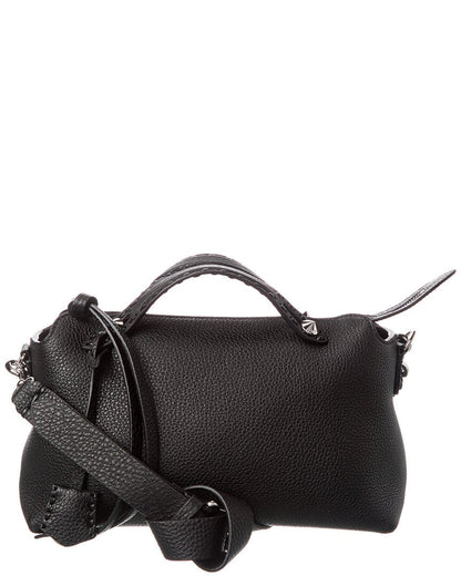 Fendi By The Way Selleria Medium Leather Shoulder Bag, Black