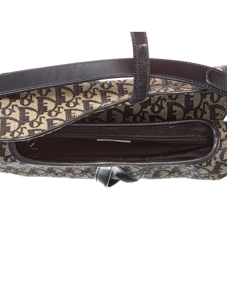Dior Black Canvas Oblique Saddle Bag ( )