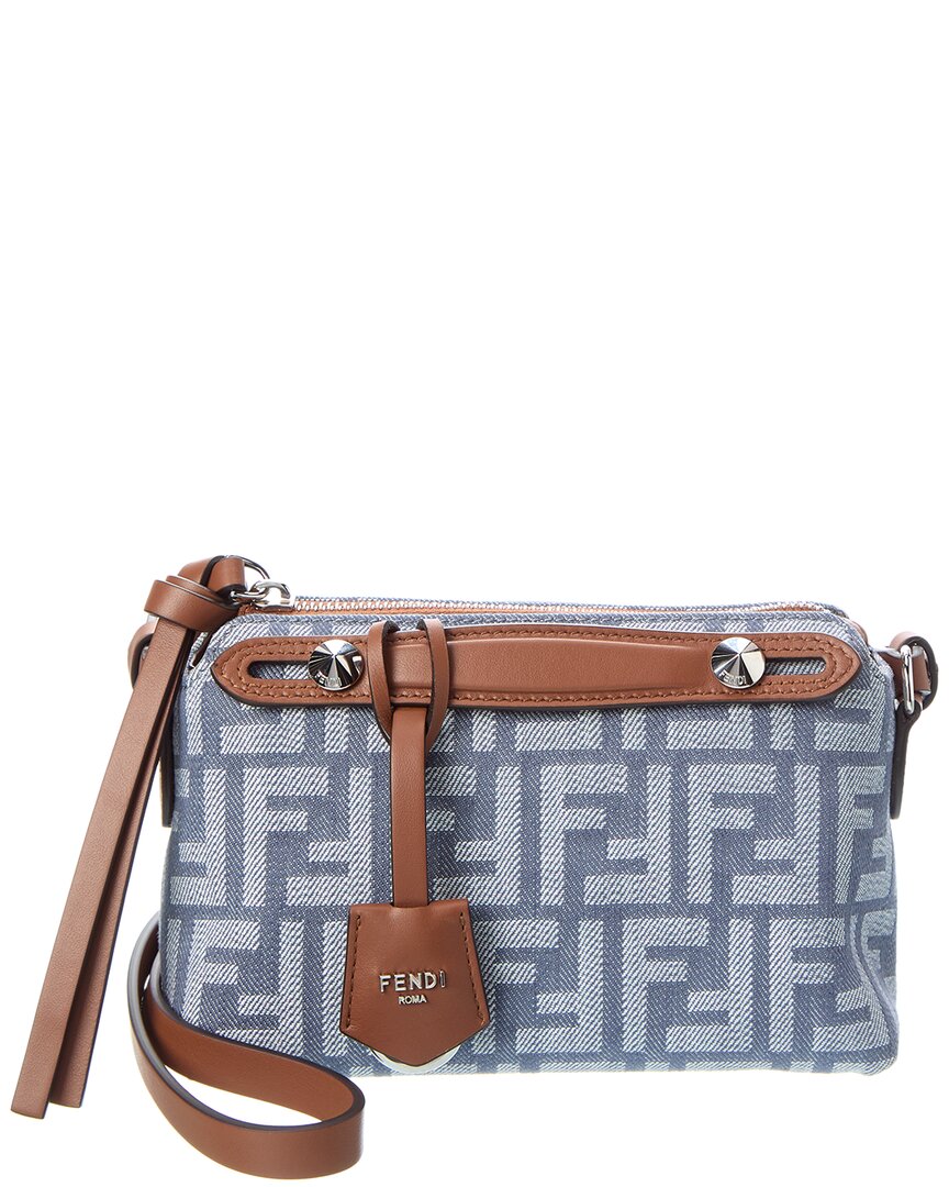Fendi By The Way Soft Mini Ff Denim & Leather Satchel